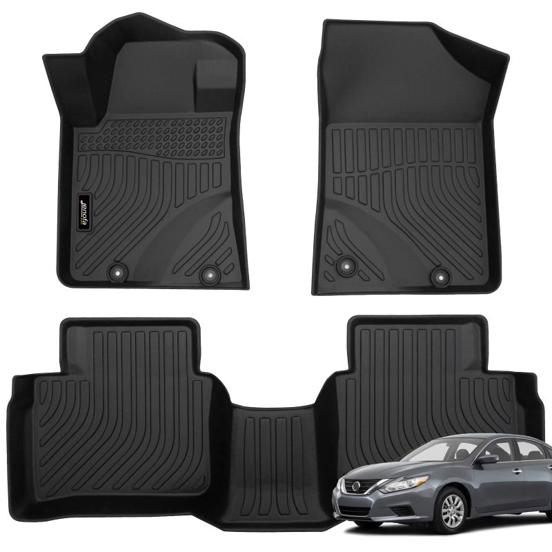 JenofaFloor Mats for Nissan Altima 20142018 Floor Liner All Weather Car Mats Custom Fit 2017 Altima Durable Waterproof Car Mat Accessories Black