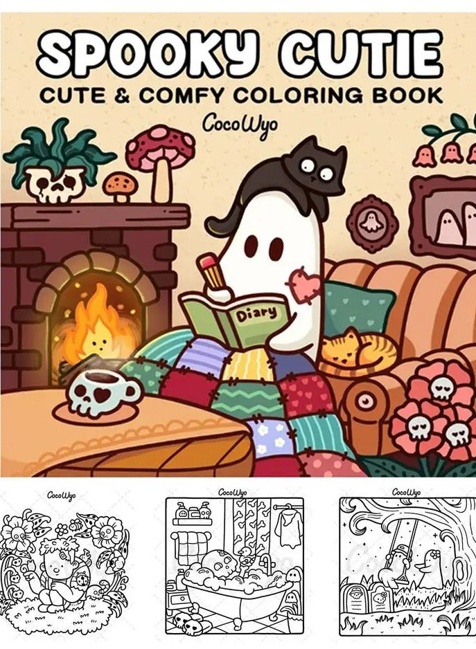 Bluejw Little Spooky New Cartoon Drawing Book Cute Funny Coloring Book Monster Collection - Image 2