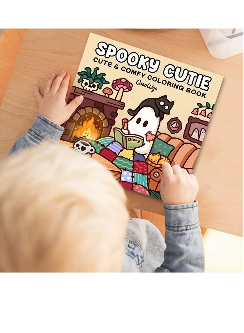Bluejw Little Spooky New Cartoon Drawing Book Cute Funny Coloring Book Monster Collection - Image 4