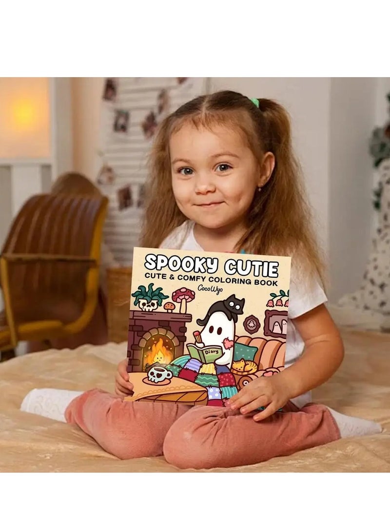 Bluejw Little Spooky New Cartoon Drawing Book Cute Funny Coloring Book Monster Collection - Image 5