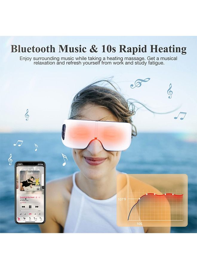 Generic Smart Eye Massager  with Bluetooth Music Heat Compression  - Image 4