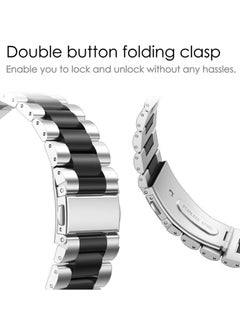 KASTWAVE Watch Band for Samsung Galaxy Watch 4 40 / 44mm and Classic 42 / 46mm / Watch 3 41mm/ Watch 42mm / for Galaxy Watch Active2 / Active/for Galaxy Watch 42mm with 20mm Stainless Steel Metal Band  - Image 4