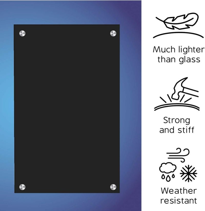 BPA® Black Cast Acrylic Sheet - 2 Pieces - Image 2