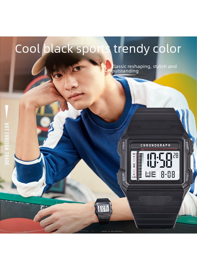 Generic - Dive Series Square LED Sports Watch 50ATM Waterproof Card Blue 50 m Waterproof Luminous Fall Resistance - Image 1