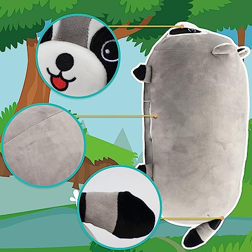Cuteoy 177 Raccoon Stuffed Animal Plush Pillow Soft Comfortable Plushies Large Throw Body Pillow Sleeping Plush Toy for Girls Boys Birthday - Image 5