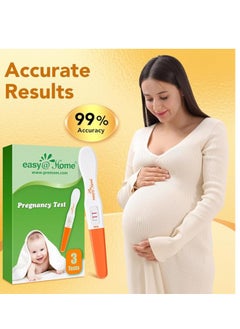Easy@Home 3 Pregnancy Test Sticks - Midstream Powered By Premom Ovulation Predictor iOS And Android App  - Image 3