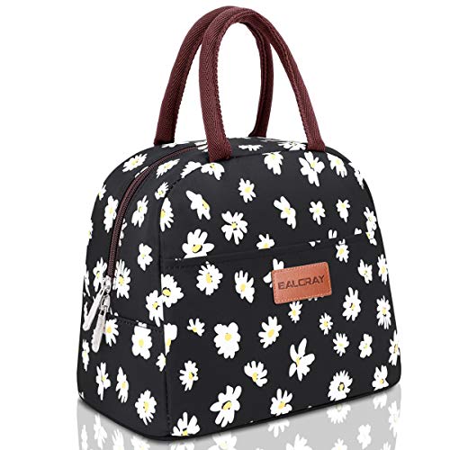 BALORAY Lunch Bag for Women Men Insulated Lunch Box for Adult Reusable Lunch Tote Bag for Work, Picnic or Travel (Daisy) - Image 1