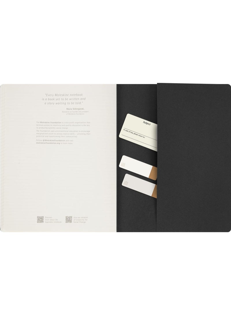 MOLESKINE Student Cahier Notebook XXL Size Ruled Pages Black Cover 80 Pages - Image 2