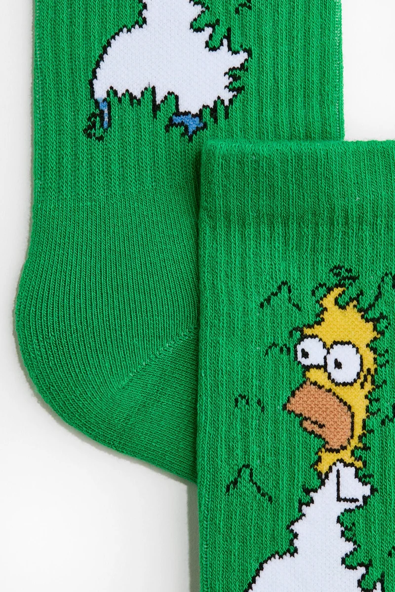 H&m Motif-detail socks