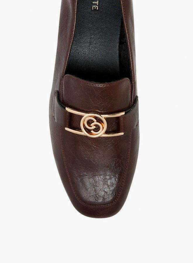 سيليست حذاء نسائي سهل الارتداء بكعب عريض بلمسة معدنية - Image 4