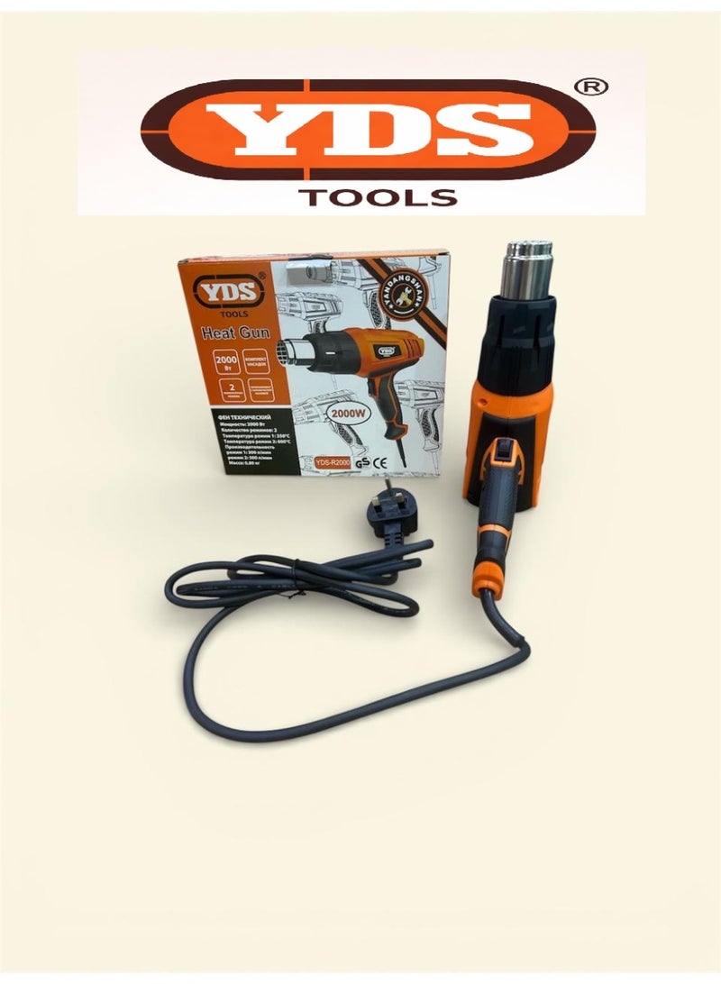 YDS Professional Heat Gun 2000W – Dual Temperature Heat Control Up to 600°C – Model YDS-R2000 - Image 3
