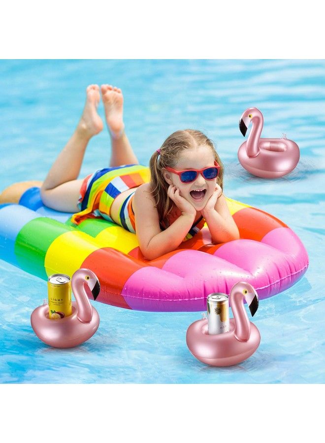Sumind 12 Pieces Inflatable Drink Holder Flamingo Drink Floats Reusable Inflatable Cute Animal Cup Coasters Pool Cup Holders For Summer Swimming Party - Image 5