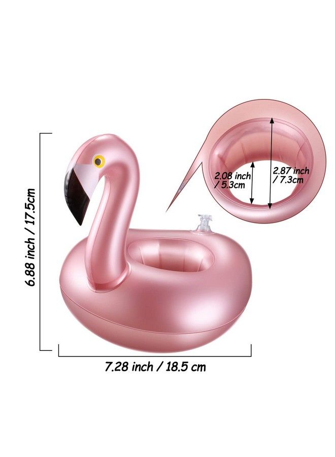 Sumind 12 Pieces Inflatable Drink Holder Flamingo Drink Floats Reusable Inflatable Cute Animal Cup Coasters Pool Cup Holders For Summer Swimming Party - Image 3