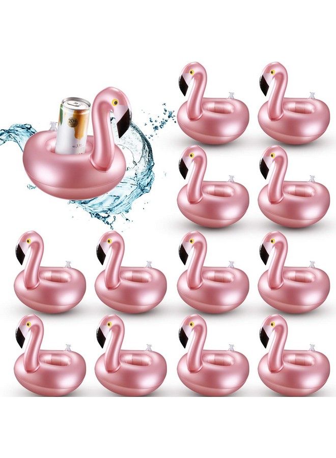 Sumind 12 Pieces Inflatable Drink Holder Flamingo Drink Floats Reusable Inflatable Cute Animal Cup Coasters Pool Cup Holders For Summer Swimming Party - Image 1