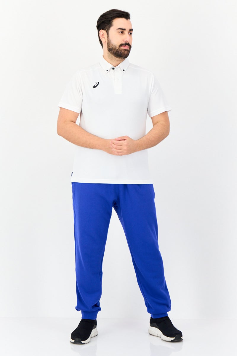 asics Men Sportswear Fit Short Sleeve Outdoor Polo Shirt, White  - Image 3