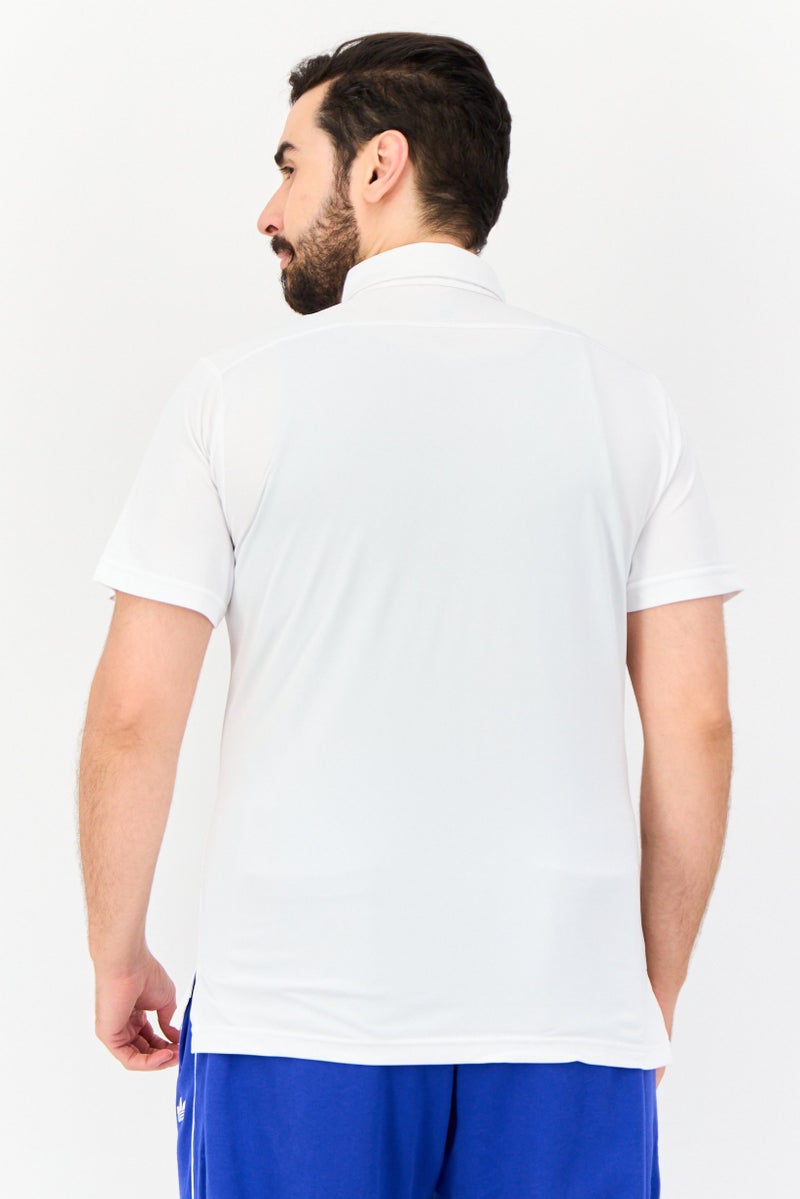 asics Men Sportswear Fit Short Sleeve Outdoor Polo Shirt, White  - Image 4