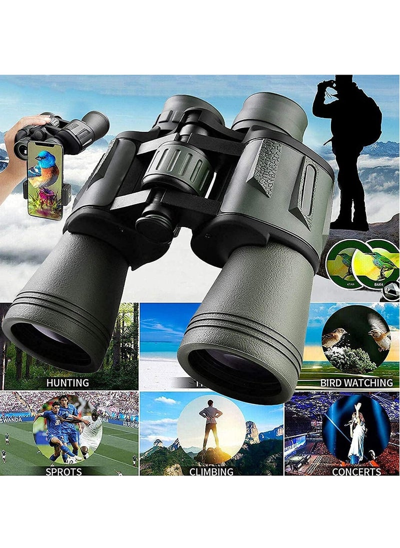 Gerenic - 20X50 Zoom Binoculars, Portable Binoculars for Concert, Bird Observing, Travel HD Optics and more - Image 1