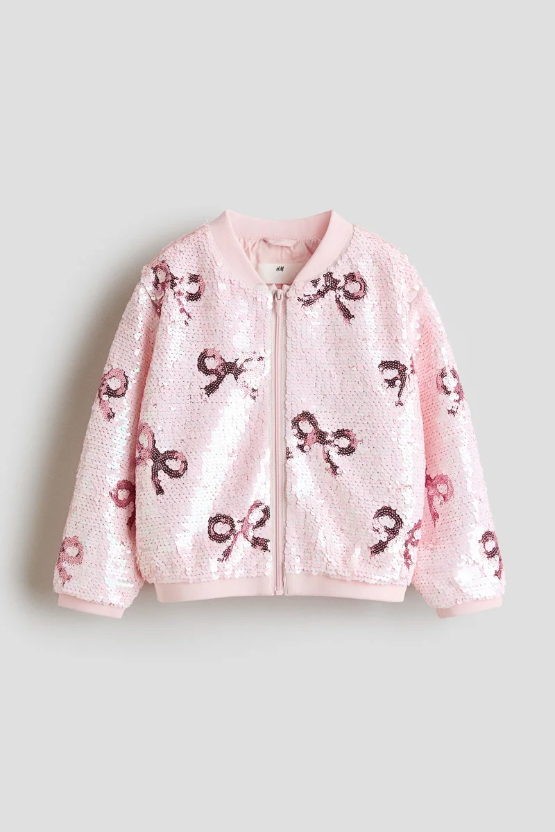 H&M Sequined bomber jacket