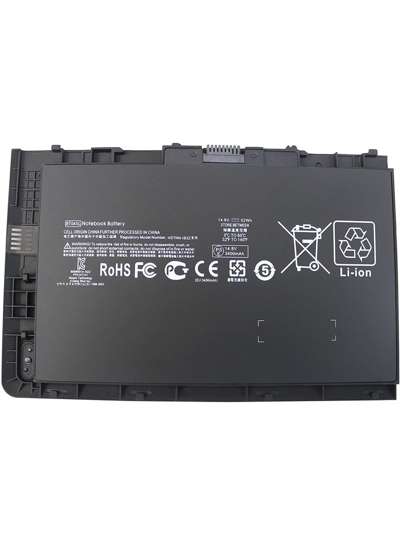 Terabyte new (BT04/BT04XL) compatible battery is with HP EliteBook Folio 9470, 9480, 9470M, and 9480M, replacing part numbers H4Q47AA, H4Q48AA, Replace - Image 1