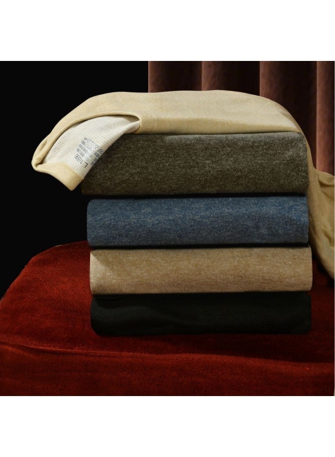 Men's Wool And Silk Thermal Underwear Ab Two-sided Set, Fleece-lined Thickened Couples Cold-proof Autumn Clothes And Pants - Image 3