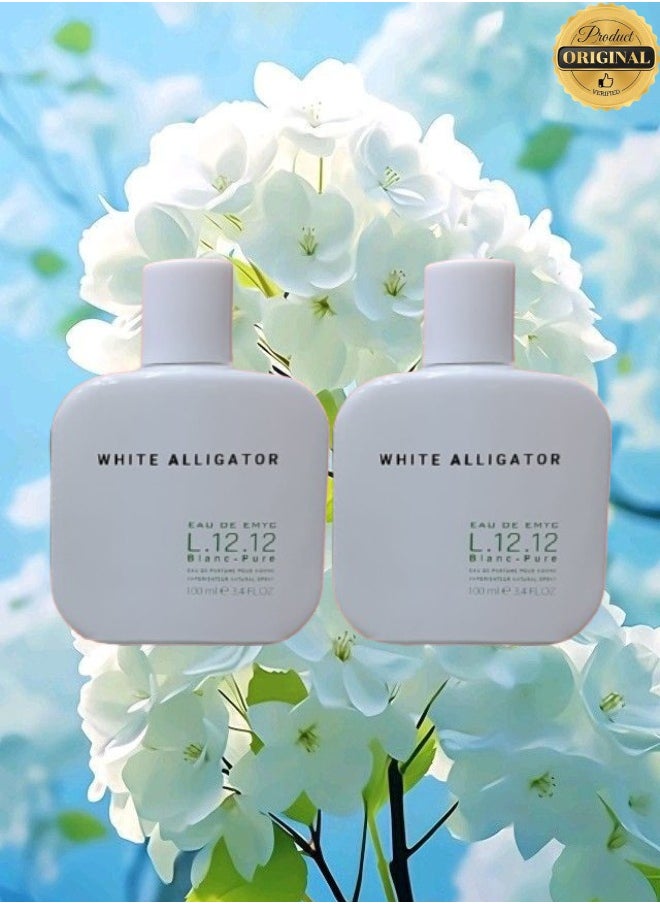 EMYC - 2 Pieces White Alligator Perfume 100ML - Image 1