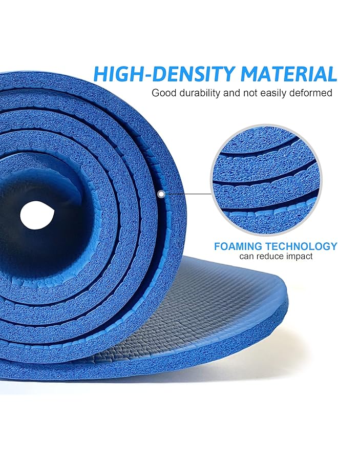 SKY-TOUCH Yoga Mat Non Slip Yoga Mat With Strap Included 10Mm Thick Exercise Mat Ideal For Hiit Pilates Yoga And Many Other Home Workouts - Image 2