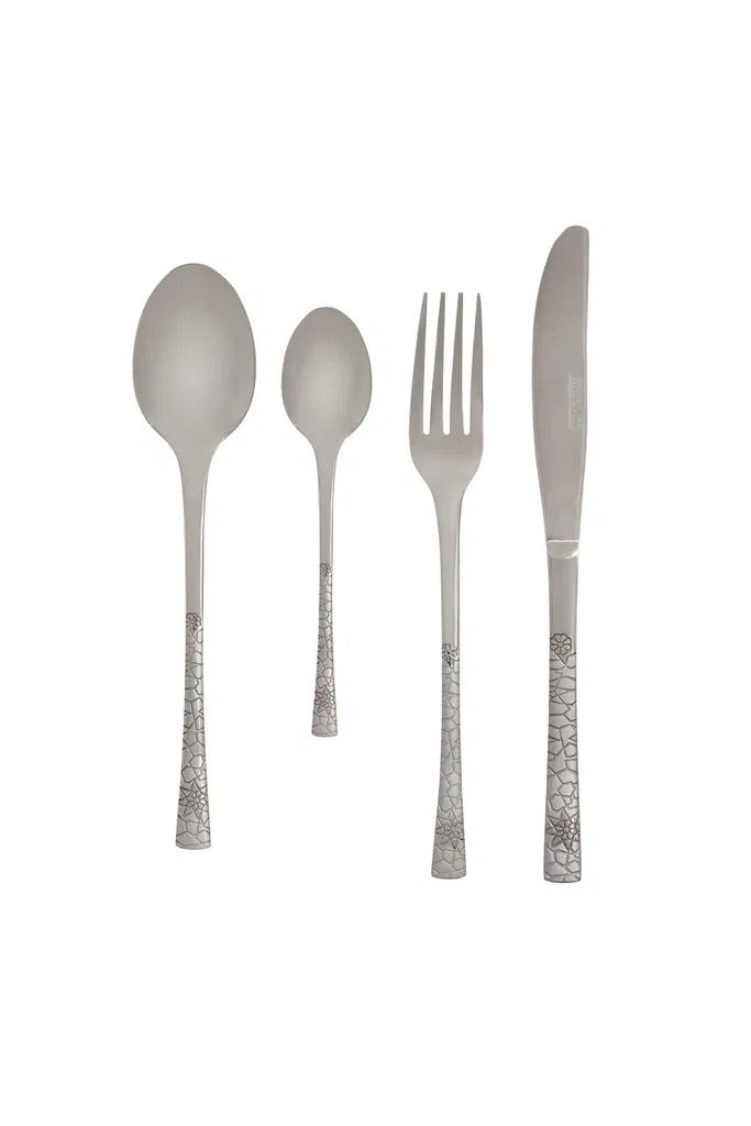 Alsaif Gallery Al Saif Gallery steel spoon set with aluminum case, 72 pieces, gilded engraving - silver - Image 2