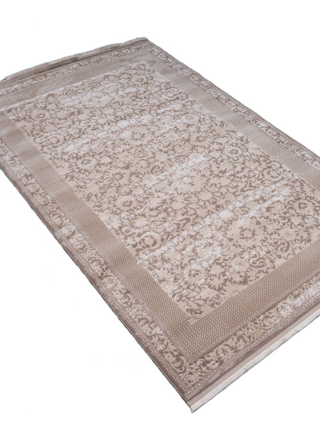 Almas Kavir Carpet سجادة مصنوعة منسوجة بقوام ناعم | تصميم بخور تراثي - رمادي | الحجم - 150x225 سم (5x7 قدم) | لغرفة عائلية متوسطة الحجم، غرفة نوم مع أسرّة ملكية، منطقة طعام تتسع لـ 4-6 أشخاص، ممرات المدخل وردهات الاستقبال - Image 5