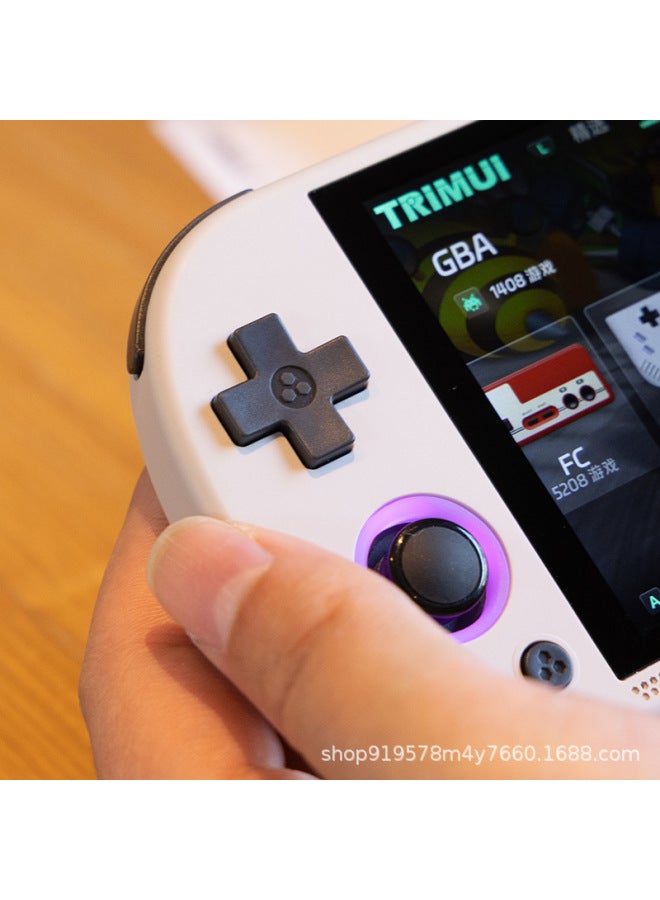 TRIMUI Smart Pro Open Source Handheld Game Machine Retro Arcade HD 4.96 Inch Game Machine-Product Color:White (in Stock) English-Model:No Card As Standard