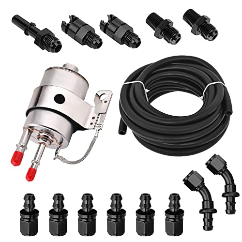 Plobeda 6AN 25 Feet Fuel Injection Line Fitting Adapter Kit EFI FI wFilterRegulator LS Conversion with 12pcs Push Lock Swivel Fitting Hose Ends Kits for C5 Corvette - Image 1