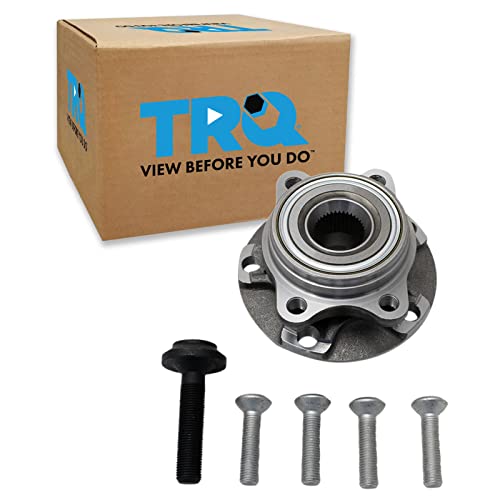 TRQ Front Driver or Passenger Side Wheel Bearing and Hub Assembly Compatible with 0205 Audi A4 06 A4 Base 0708 A4 0208 A4 Quattro 0408 S4 0708 RS4 0204 A6 0204 A6 Quattro V6 27L V6 30L - Image 1