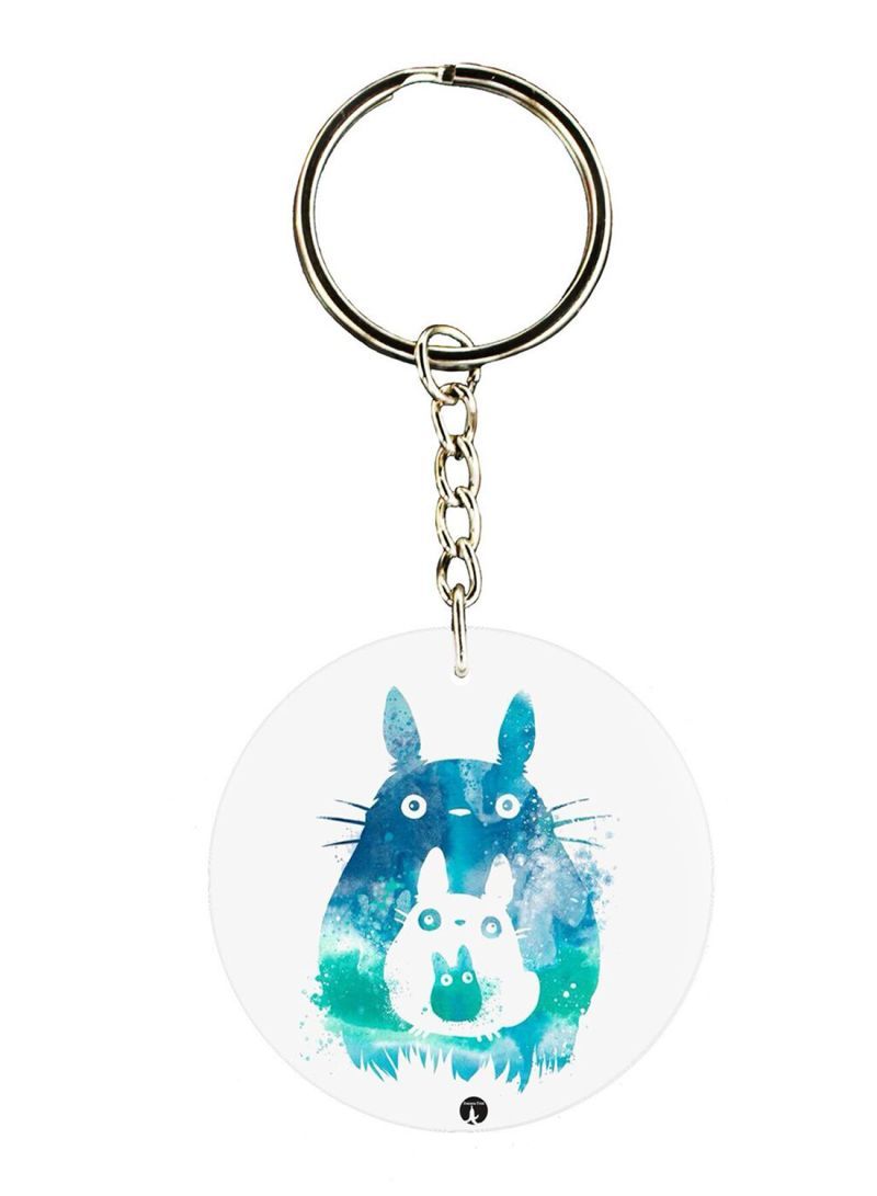 RKN Totoro From Studio Ghibli Double Side Printed Keychain