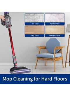 SYOSI Electric Wet Dry Mopping Head for Dyson V7 V8 V10 V11 V15 Vacuum Cleaner Steam Vacuum Filter Accessory Wet Vacuum Cleaner for Furniture with Detachable Water Tank and Six Reusable Mop Pads  - Image 3