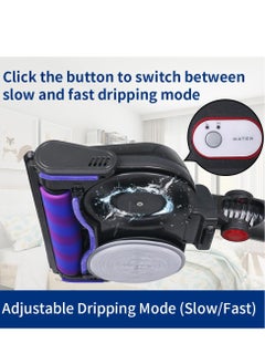 SYOSI Electric Wet Dry Mopping Head for Dyson V7 V8 V10 V11 V15 Vacuum Cleaner Steam Vacuum Filter Accessory Wet Vacuum Cleaner for Furniture with Detachable Water Tank and Six Reusable Mop Pads  - Image 5