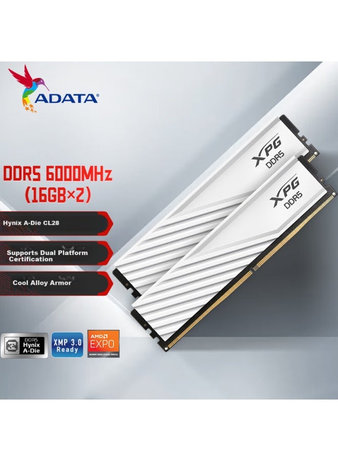 ذاكرة سطح المكتب Adata 32 جيجابايت كيت DDR5 6000 وحدة ذاكرة شرائح Hynix A-die Xpg Weilong D300 C28 متوافقة مع 9800x3d