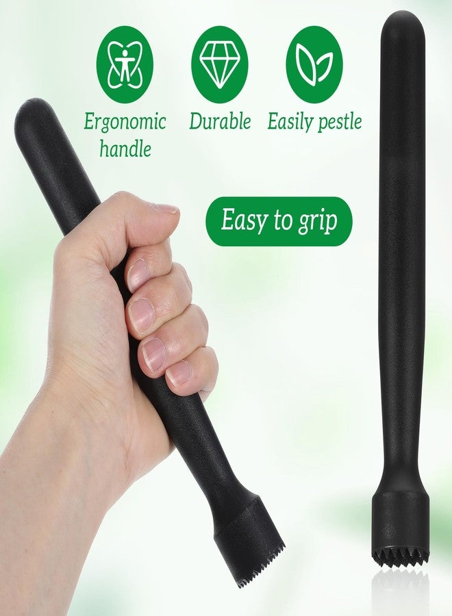 مجموعة أدوات تحضير الكوكتيلات مكونة من 20 قطعة، مصنوعة من البلاستيك، مقاس 8 بوصات، مناسبة للاستخدام المنزلي، مع كسارة ثلج، مثالية لتحضير مشروبات الموهيتو والفواكه. - Image 4