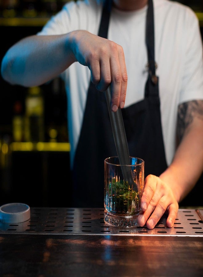 مجموعة أدوات تحضير الكوكتيلات مكونة من 20 قطعة، مصنوعة من البلاستيك، مقاس 8 بوصات، مناسبة للاستخدام المنزلي، مع كسارة ثلج، مثالية لتحضير مشروبات الموهيتو والفواكه. - Image 3