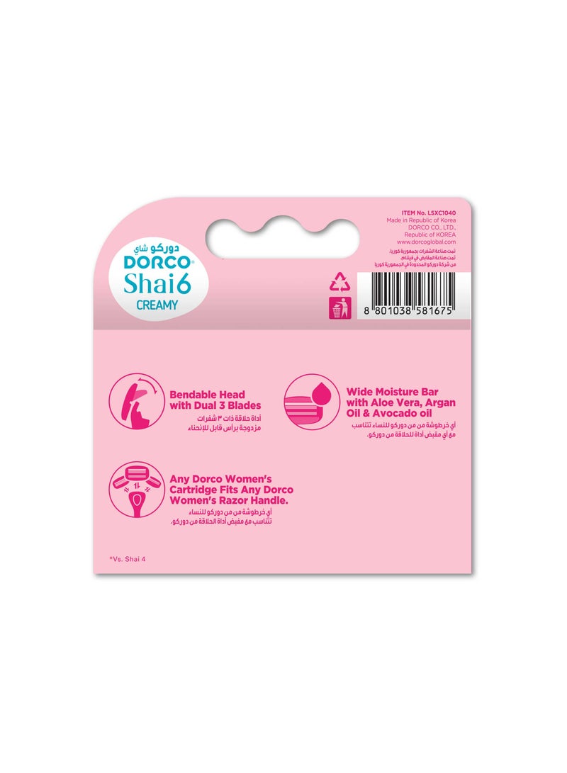 DORCO Shai 6 Creamy Women Catridges - Image 2