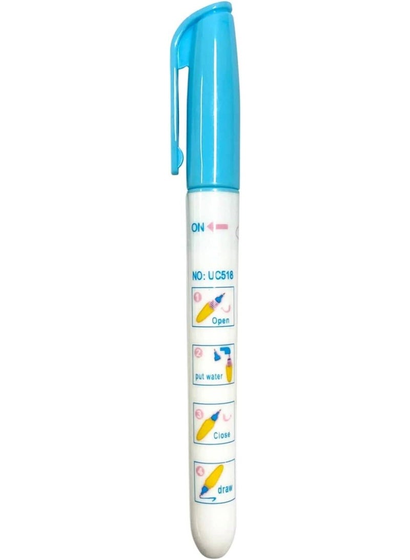 Avenir Magic Water Painting 4 Seasons | 6 Reusable Coloring Surfaces, 2 Sheets of Repositionable Stickers, and Refillable Water Pen, Easy to Carry | Kids 3+ - Image 3