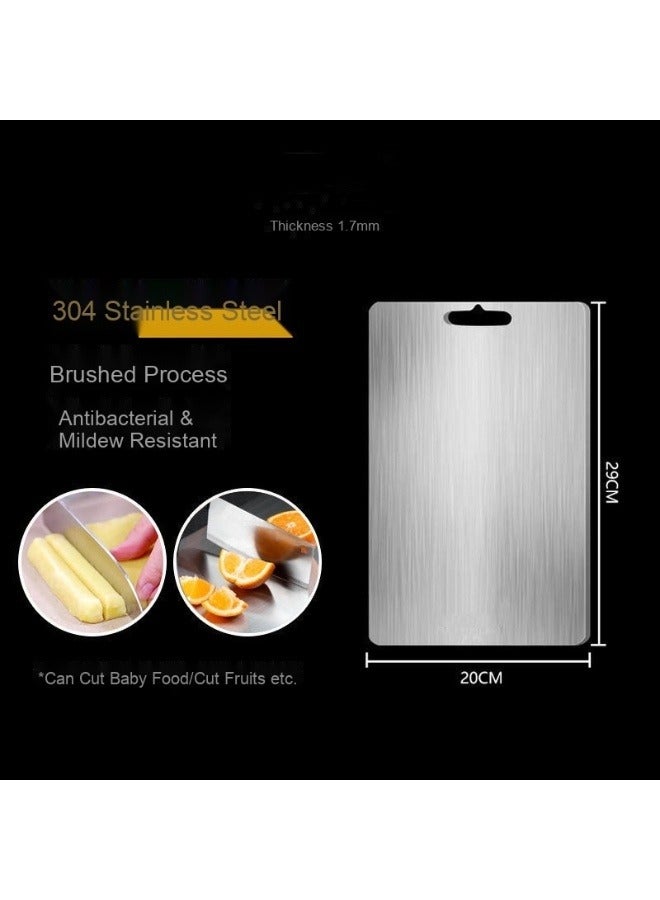 آنا لوح تقطيع مطبخ مزدوج الوجه غير قابل للصدأ ومقاوم للانزلاق ومضاد للبكتيريا والعفن - Image 1