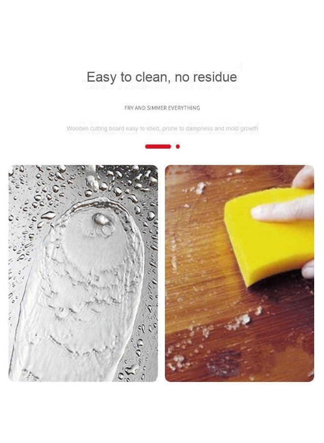 آنا لوح تقطيع مطبخ مزدوج الوجه غير قابل للصدأ ومقاوم للانزلاق ومضاد للبكتيريا والعفن - Image 4
