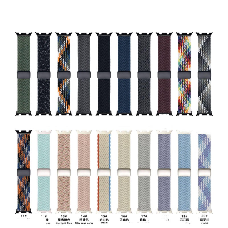 سوار ساعة ذكية سوار نايلون حلقي متوافق باللون أبيض قابل للتعديل مع Samsung Galaxy Watch 8 بملاءمة قابلة للتعديل وحزام بديل للاستخدام اليومي سهل التخزين عملي للاستخدام المتكرر - Image 3