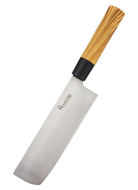Homepro 7" Nakiri Knife - Precision-Crafted Stainless Steel Blade Wooden Handle Ergonomic Handle Ideal For Veggie Chopping And Slicing