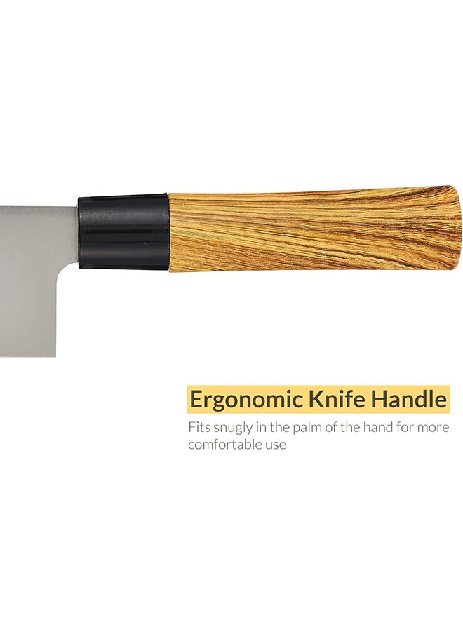 Home Pro - Homepro 7" Nakiri Knife - Precision-Crafted Stainless Steel Blade Wooden Handle Ergonomic Handle Ideal For Veggie Chopping And Slicing - Image 1