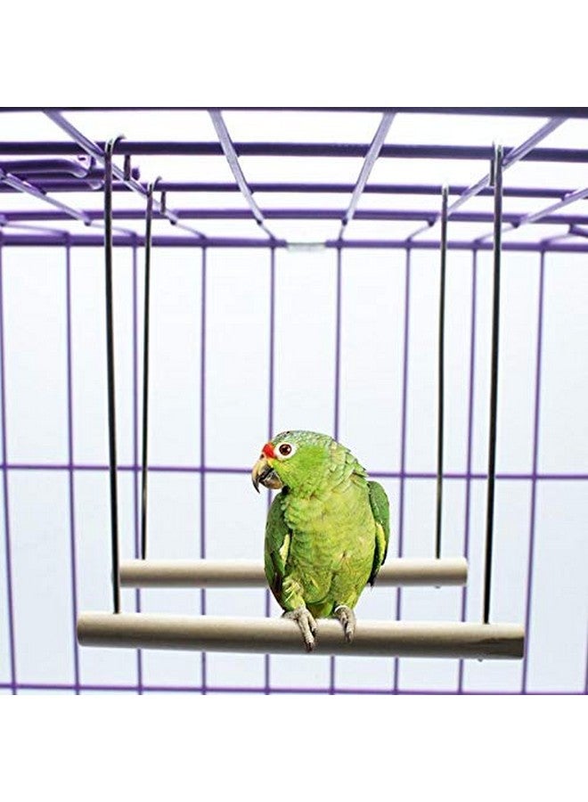 Western Era لعبة أرجوحة خشبية طبيعية مرحة من عصر الغرب، منصة معلقة، تسلق، أرجوحة تمرين للطيور (كبيرة) - Image 3