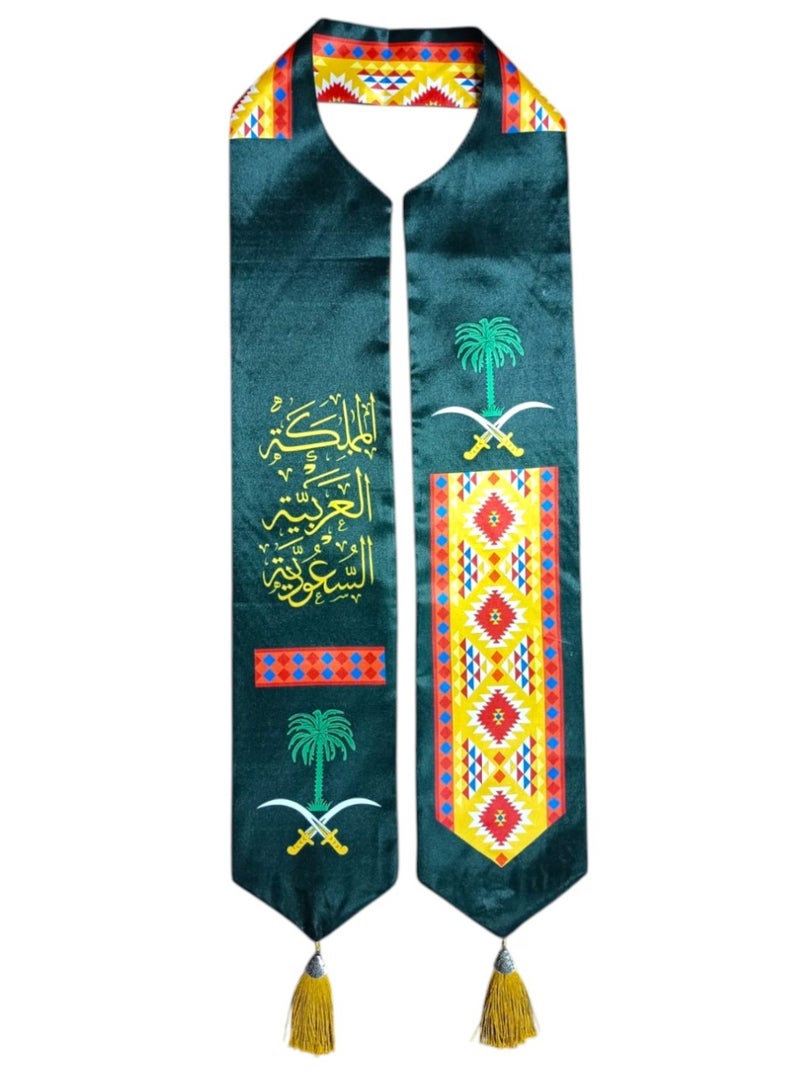 Traditional Pattern Saudi National Day Scarf - Image 2