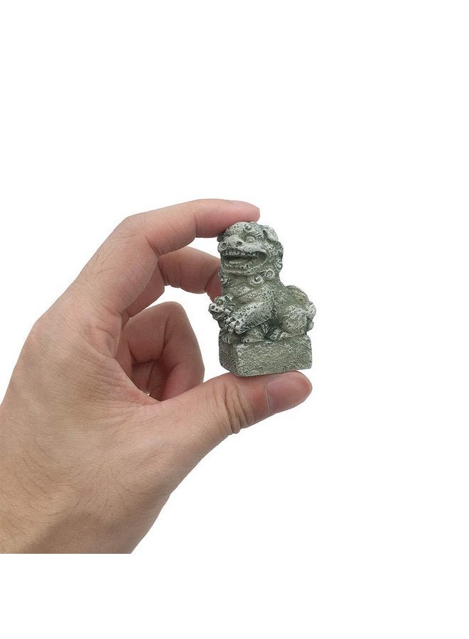 Smoothedo-Pets Fish Tank Decorations Aquarium Decoration Mini/Pair Size Ornaments Accessories Fish Hides Asian Garden FengShui Beast Dog Mini - Image 5