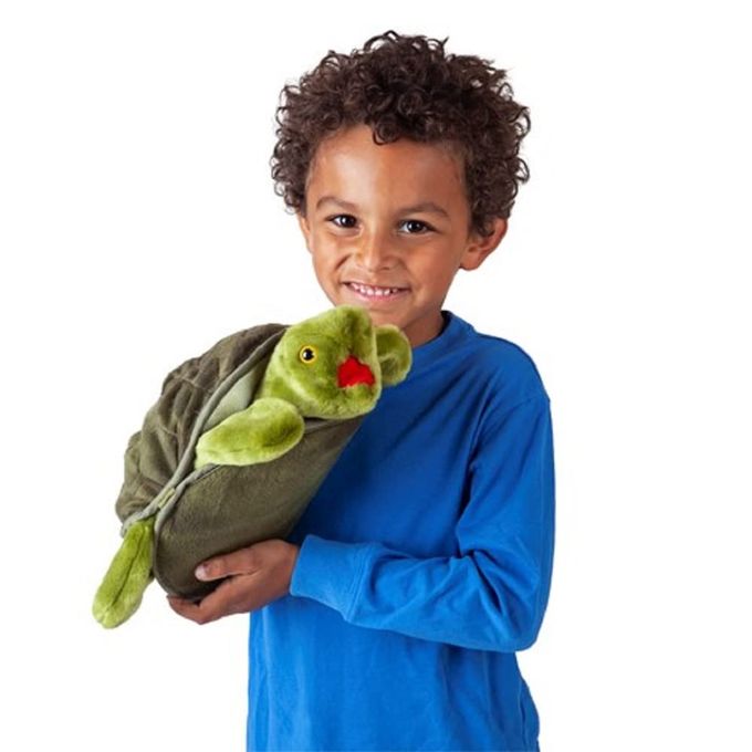 Folkmanis Turtle Plush Hand Puppet, 8" - Image 2