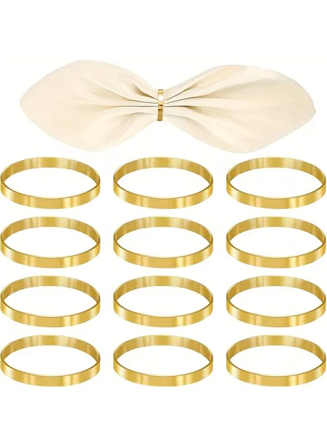 Golden Round Napkin Rings 100pcs Bulk Set Elegant Tableware For Party Home Decor - Image 5