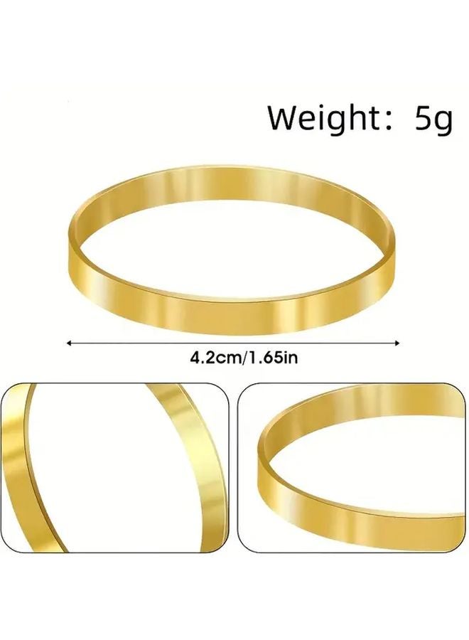 Golden Round Napkin Rings 100pcs Bulk Set Elegant Tableware For Party Home Decor - Image 4